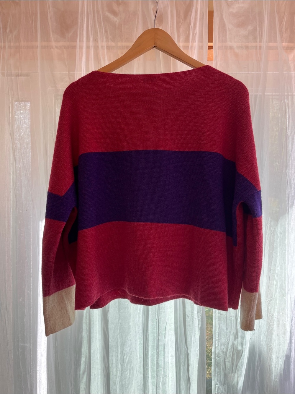 Rachel Comey Baby Alpaca Sweater Sz M | Boatneck, Colorblock, RARE - Picture 2 of 5